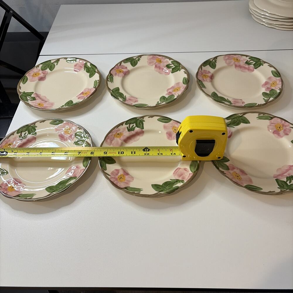 1 Set of 6 Vintaage Franciscan Desert Rose Salad Plates 8" Made in England